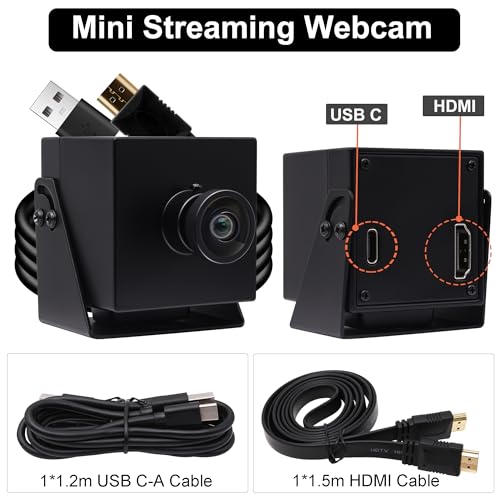 Image of SVPRO 4K Webcam - USB HDMI Dual Output for Computer /Monitor /Projector /TV, Wide Angle Distortion-Free Streaming Webcam H.264 Security Camera