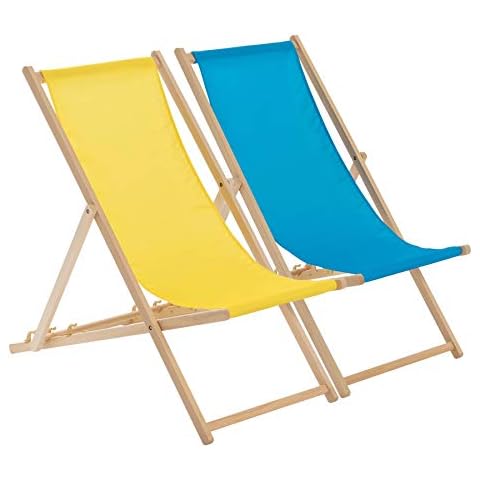 Harbour Housewares Adjustable Wooden Deck Chairs Cover