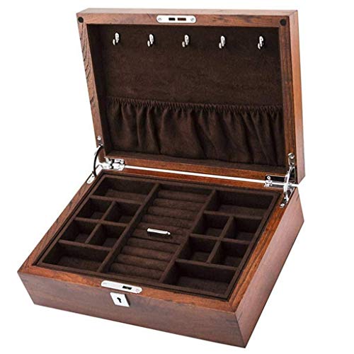 Preisvergleich Produktbild NBVCX Wohnaccessoires Uhrenbox Organizer für Frauen Holz Personalisierte Uhrengehäuse Schmucketui für die Aufbewahrung von Displays (Farbe: Braun)