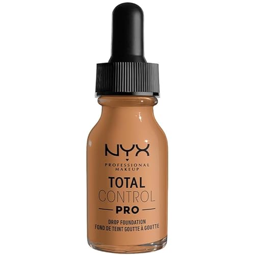 NYX PROFESSIONAL MAKEUP Total Control Pro Drop Foundation, Skin-True Buildable Coverage - Camel