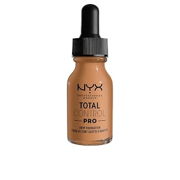 NYX PROFESSIONAL MAKEUP Total Control Pro Drop Foundation, Skin-True Buildable Coverage - Camel