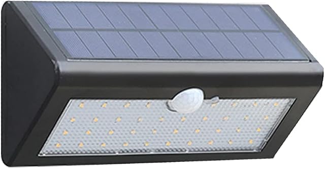 MHUI Solar Lights Outdoor, Upgraded 38 LED Solar Motion Sensor Security Lights 2000 mAh Solar Powered Lights Waterproof Wireless Wall Lights Solar Lamps with 3 Intelligent Modes for Outside,Warm light