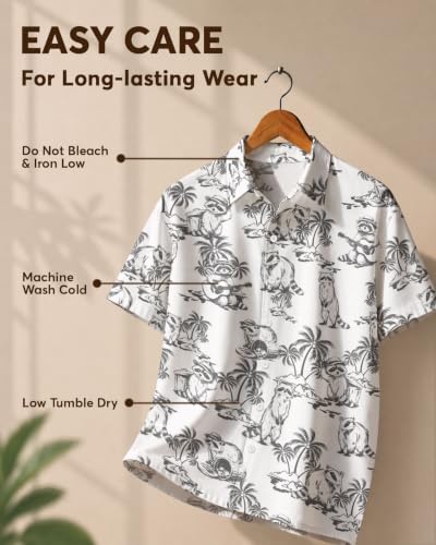 Image of 99TIMORO Horror Movie Men's Halloween Button Down Shirts Short Sleeve Top