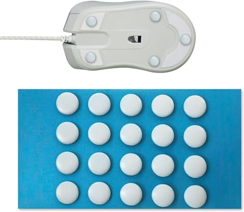 20Pcs Maus-Gleitaufkleber,Gleitfüße unten Aufkleber für Maus,universelle Maus-Anti-Rutsch-Fußaufkleber, selbstklebende E-Sport-Ausrüstung für Spiel,E-Sport,Arbeit,Tastatur-Maus-Zubehör