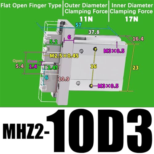 Pince parallèle MHZ2-10D3 pour automatiser la préhension précise