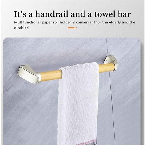 Barra de agarre para seguridad en el baño, mango de ducha de madera para personas mayores, riel de apoyo antideslizante para ancianos y discapacitados, barra de equilibrio de 50 cm para uso asistido