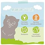 MjAMjAM - Premium Nassfutter für Katzen - Quetschie - Kitten gute Pute mit Lachsöl, 12er Pack (12x125g), getreidefrei