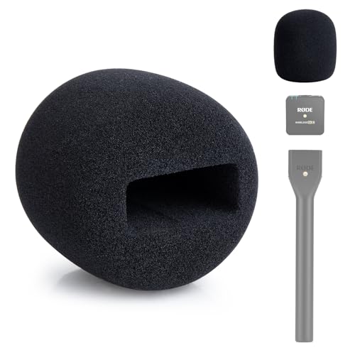 Microphone Cover Foam Compatible with Rode Wireless Go II/PRO Suitable for Interview Go Handheld Adaptor, Replacement Rode Pop Filter to Blocks Out Plosives by YOUSHARES