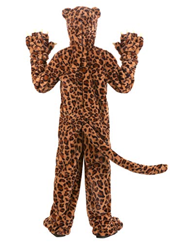 Disfraz infantil completo de leopardo peludo con cola miniatura 3