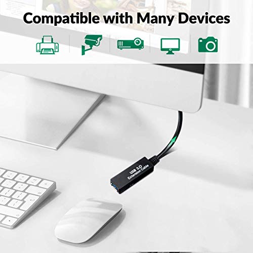 50Ft Usb 3.0 Extension Cable,Active Usb 3.0 Extension Cable A-Male To A-Female,Usb 3.0 Extension Cord,With 5V/2A Power Adapter,Compatible Oculus Quest 2 Vr, Xbox, Ps4 And More, (Black-50Feet) #TOP3
