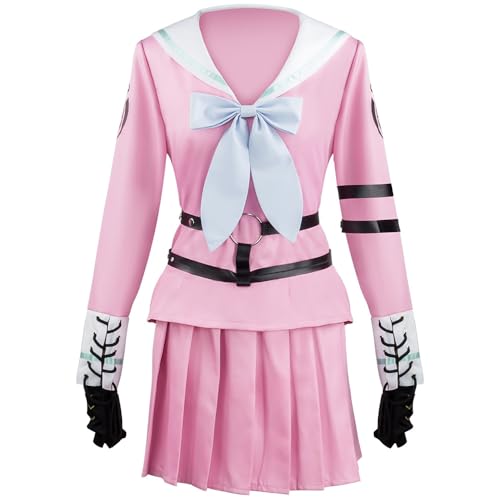 Disfraz completo cosplay Miu Iruma uniforme rosa miniatura 1