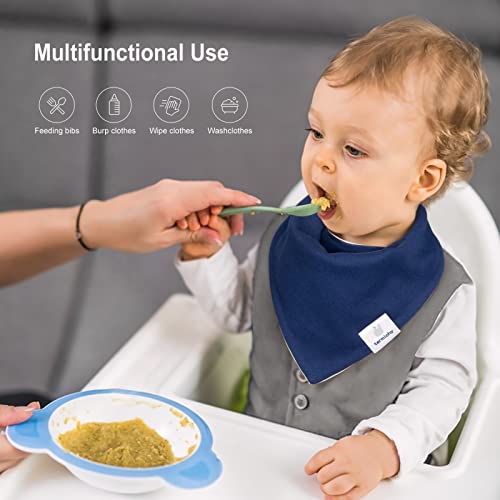 Termichy Baby Bandana Drool Bibs - 8Pack Organic Cotton Baby Bibs For Teething & Drooling Unisex Boys Girls #TOP2