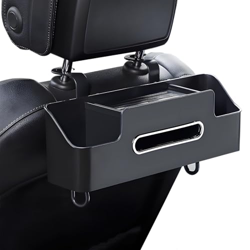 HIAHXC Organizer multifunzionale per sedile auto, con porta fazzoletti e portabicchieri per auto, da appendere al sedile dell'auto