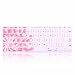 TopCase New Design Silicone Keyboard Cover Skin for Macbook Air 11" Model: A1370 Late 2010 - Mid 2011 (JULY) + TopCase Mouse Pad (Macbook Air 11" Model:A1370, Flower Series Pink)