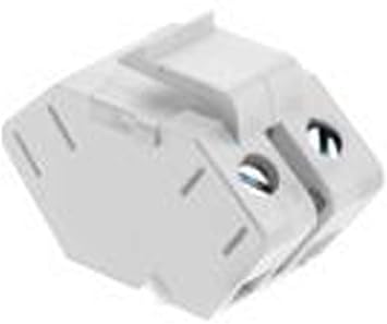 Legrand - OnQ Speaker Keystone Insert, Single Keystone Jack for up to 12-Gauge Speaker Wire, Cover Unused Ports, White, WP3456WH