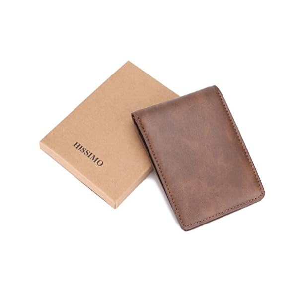Mens Slim Front Pocket Wallet ID Window Card Case with RFID Blocking