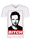 Geld-Zurück-Garantie Breaking Bad Bi**h Men\'s T-Shirt V Neck Herren Tshirt X-Large