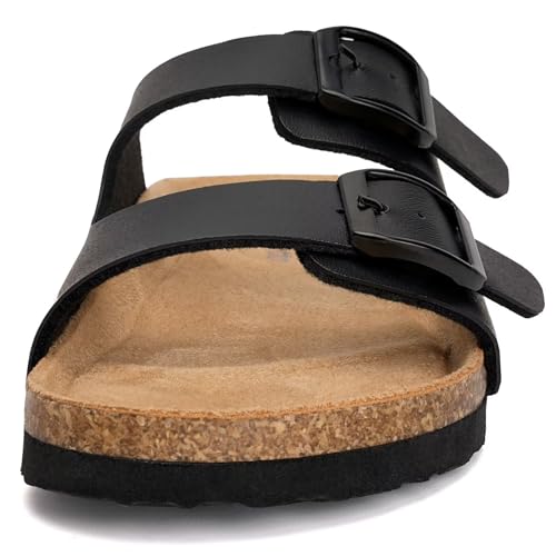 Image of Torotto Kids Sandals Boys Girls Slide Summer Non-slip Cork Glitter Toddler Slippers with Adjustable Straps for Indoor & Outdoor