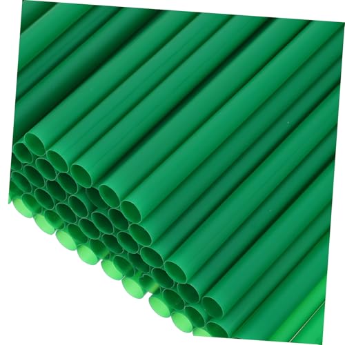 Pitillos plásticos verdes resistentes 26 cm 100 pcs miniatura 3
