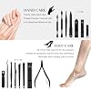 Nail Clippers Set, 26 Piece Manicure Set & Pedicure Kit, Stainless Steel Fingernail & Toenail Clipper Cutters, Professional Nail Care Tools with Luxurious Travel Case for Men and Women, Black