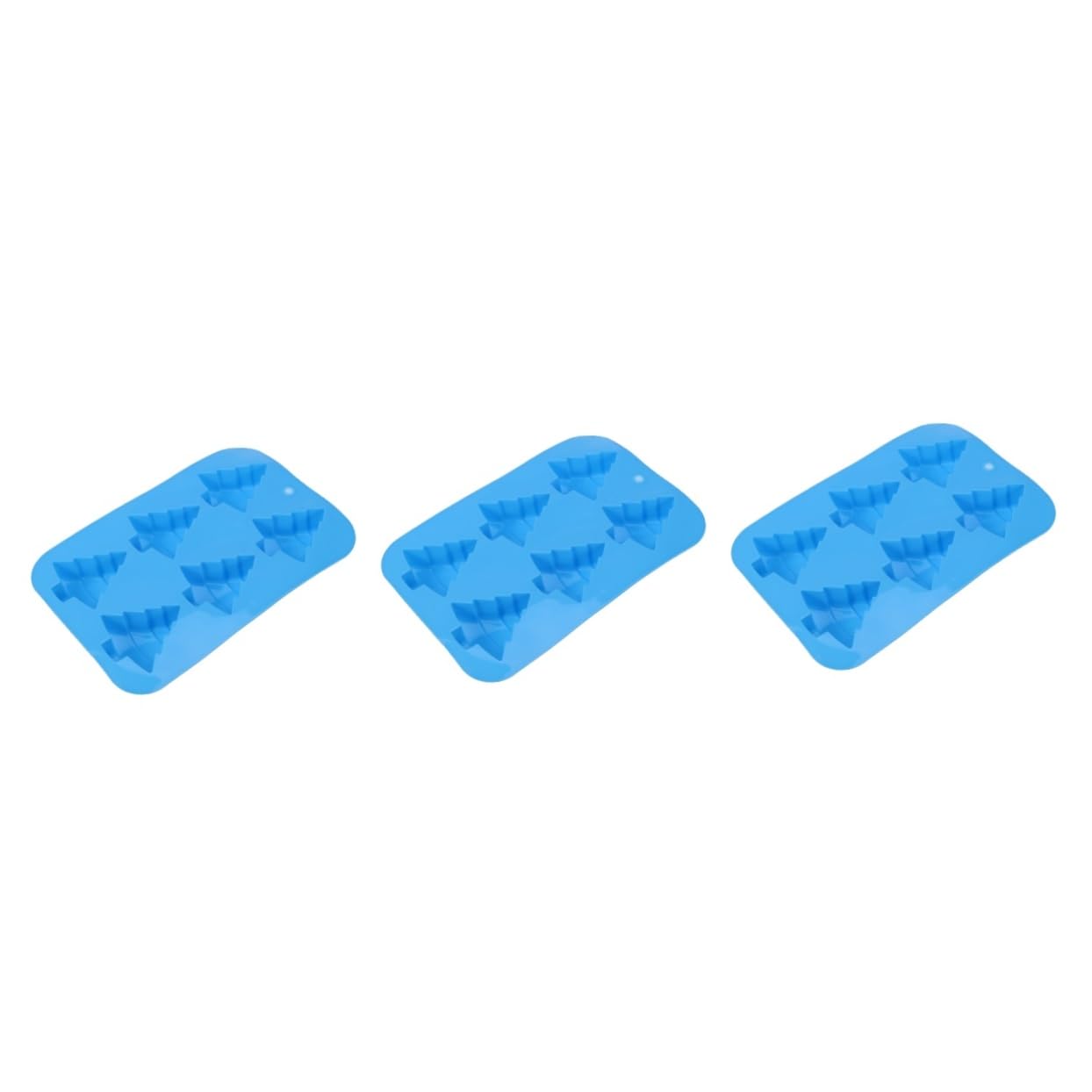 MAGICLULU 3pezzi Stampo Silicone Per Dolci Forma Di Albero Di Natale Cavità Antiaderenti Adatto Per Cioccolatini Gelatine Biscotti e Fondente Silicone Alimentare Facile Da Pulire Blu