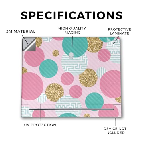 Image of Carbon Fiber Tablet Skin Compatible with Alienware X16 R2 (2024) - Golden Bubbles - Premium 3M Vinyl Protective Wrap Decal Cover - Easy to Apply | Crafted in The USA by MightySkins