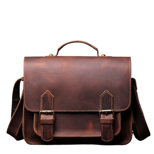 Bolso de mensajero de cuero retro para llevar el portátil a la oficina con total comodidad