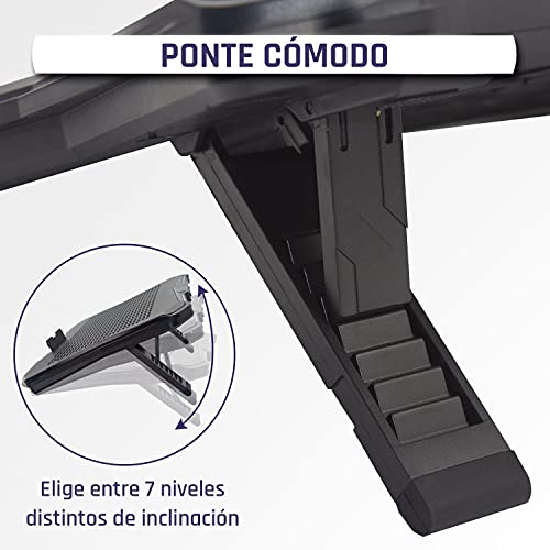 KLIM-Rainbow-Base-Refrigeradora-Portatil-RGB-11-a-17-Refrigerador-Portatil-Gaming-Ventilador-USB-Estable-y-Resistente-Base-de-Aluminio-Gran-compatibilidad-Nueva-2022
