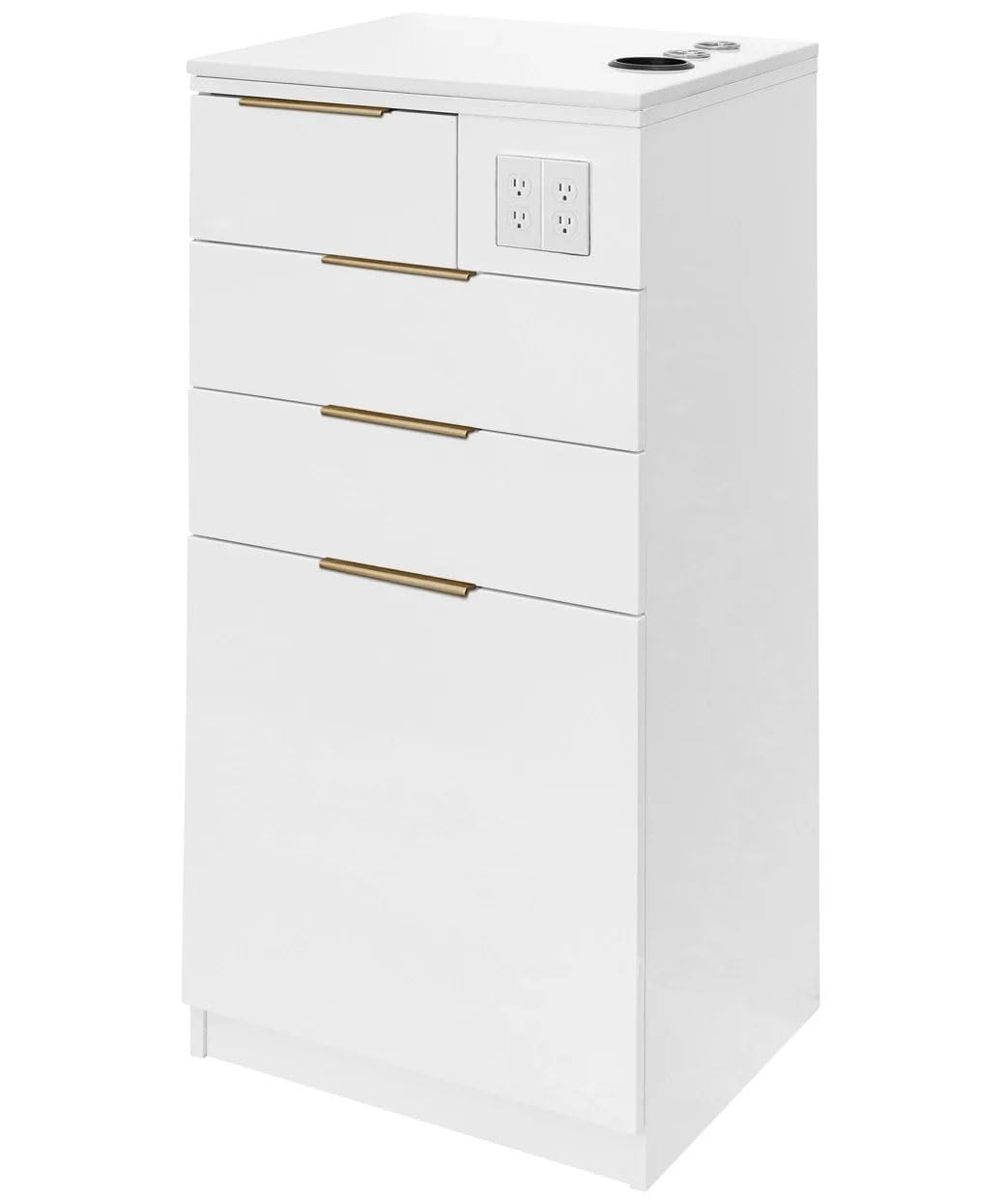 Pibbs 6008 Verona Freestanding Salon Styling Station with Stone Top