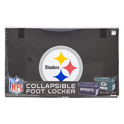 Franklin Sports Pittsburgh Steelers NFL Storage Footlocker Bin - Large Folding Organizer Container - NFL Office, Bedroom + Living Room Décor - 26" x 16" - Thumbnail 3