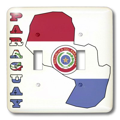 Interrupteur double bascule Paraguay : plaque murale décorative 3dRose