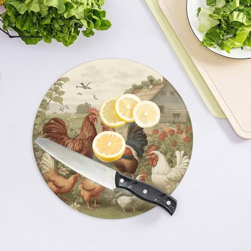 Planche à découper de comptoir en verre durable résistante aux rayures
