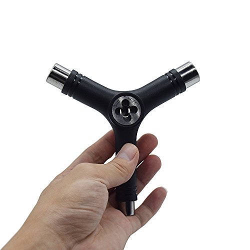 Feisuo Black All-In-One Multifunctional Portable T-Tool&Y-Tool For Skateboard,All-In-One Skate Tools Set Of 2 Pcak #TOP1
