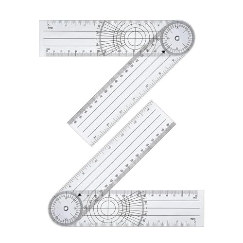EBHO 2 Pezzi 2 in 1 Goniometro Medico, Goniometro Digitale, Goniometro Medico,Righello Ortopedico Goniometro Angolo Righello Medico Strumento, Strumento di Misurazione Dellangolo