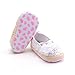 ESTAMICO Infant Girls' Sandal Floral Net Yarn Ballerina Us Sizes 4 White