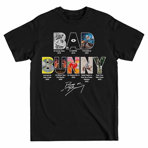 Debi Tirar Mas Fotos Shirt Bads Bunnys All Albums Sweatshirt DTMF Hoodie Merch Graphic Tee Concert 2025 Rap Hip Hop T-shirt Men Women Black2