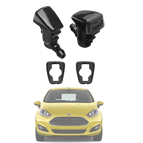 BE8Z-17603-A - Boquillas de limpiaparabrisas prémium para Ford Fiesta 2011-2022 | Transit 2015-2022 | Boquilla de chorro de líquido para limpiaparabrisas | Fácil de instalar | Paquete de 2, CK4Z-17603