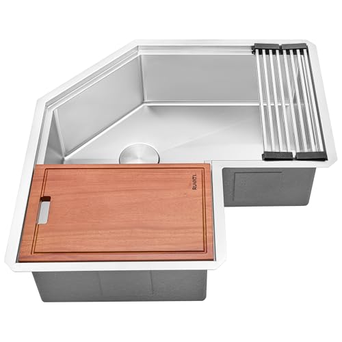 Ruvati Roma Pro Corner Workstation Sink RVH8410ST