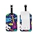 ALAZA Hawaiian Ukulele Pop Bunte Luggage Tag PU-Leder-Tasche Tag Travel Koffer ID Identifier-Gepäck-Aufkleber
