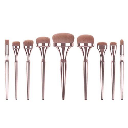Kit de maquillage Beavorty de 9 pièces comprenant pinceau à poudre et blush en poils nylon