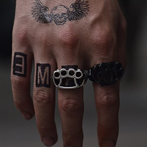 Bague de phalange gants de boxe en or pour style motard et ring - 2