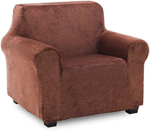 TIANSHU Velvet Sofa Cover Furniture Protector Velvet Couch Cover for 3 Cushion Couch Form Fit Slip Resistant Stylish Furniture Protector Machine Washable Sofa Slipcover 3 Seater(Sofa,Ivory)