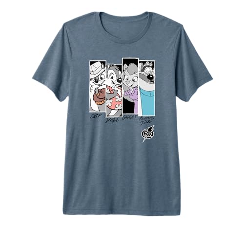 T-shirt Disney Chip 'n' Dale Rescue Rangers vêtement coton geek noir