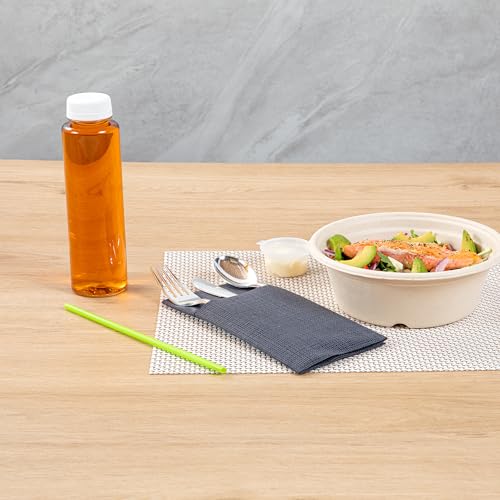 Restaurantware-Moderna 7.5 Inch Fancy Flatware, 60 Durable Plastic Flatware - With Black Handle, Heavy-duty, Silver Plastic Sustainable Cutlery, Easily Disposable Or Restaurants by Restaurantware - Image 8