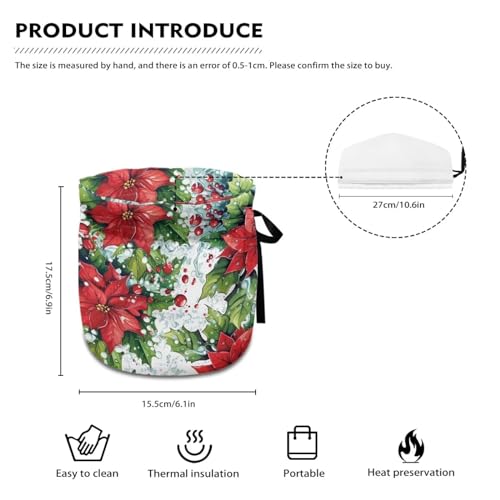 Image of Christmas Tree Kitchen Cosy for Teapots, Washable Heat Preservation Kettle Cover for Table Hotel Tea Party, Both Sides Can Be Used Christmas Decor