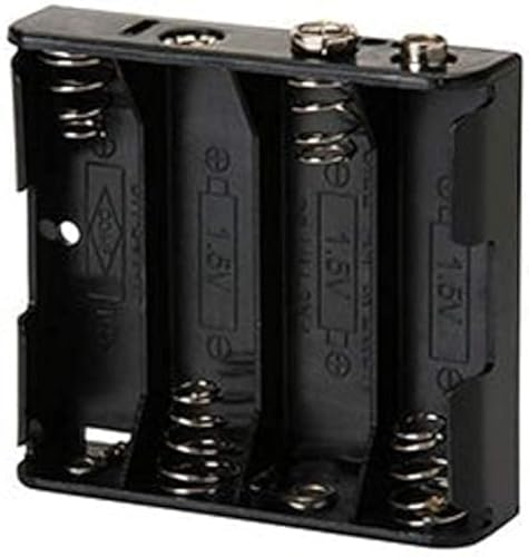 Hobbyant Battery Holder for (4) AA Cells (UM-3), Standard Snap Connection, Compact Design, 6.3x5.9x1.6cm, Lightweight, 0.04 Pounds