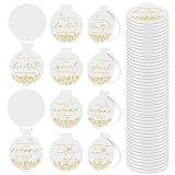 HSDSH 100 Pcs Inspirational Compact Mirror Bulk Small Pocket Mirror Purse Round Portable Folding Makeup Mirror Thanksgiving for Women Coworker Employee Teacher(White)