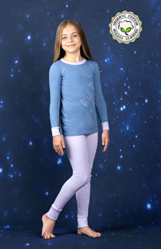 Prestigez Girls' Snug-Fit Organic Cotton 4 Piece Pajama Sleepwear Set2