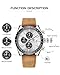 Imagen de BENYAR by Relojes Hombre Cronógrafo Analógico Movimiento de Cuarzo Impermeable Luminoso Fecha Banda de Cuero Reloj de Pulsera Negocios Casual Diseñador Relojes Elegante Regalo para Hombres
