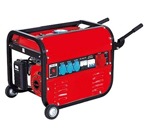 Linea HD Generador Eléctrico Gasolina con Ruedas Y Asas 15L 5500 Trifásico y Monofásico